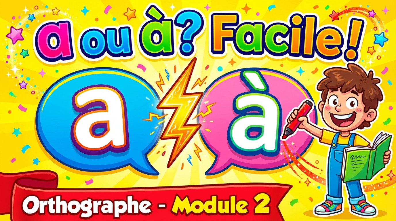 a ou à ? Facile ! Orthographe - Module 2.